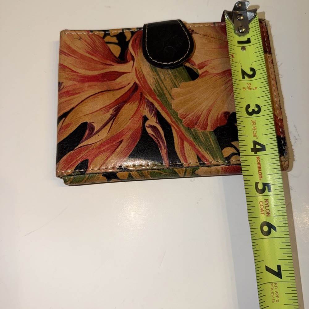 Patricia Nash Floral Leather Passport Wallet Travel Organizer Snap Closure - Picture 6 of 8